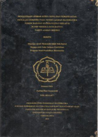 Image of Penggunaan lembar kerja siswa dan pemanfaatan program GEOGEBRA pada pembelajaran matematika pokok bahasan kesebangunan kelas IX di SMP  NEGERI 2 JETIS BANTUL tahunajaran 2012 / 2013